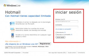 Sesion hotmail